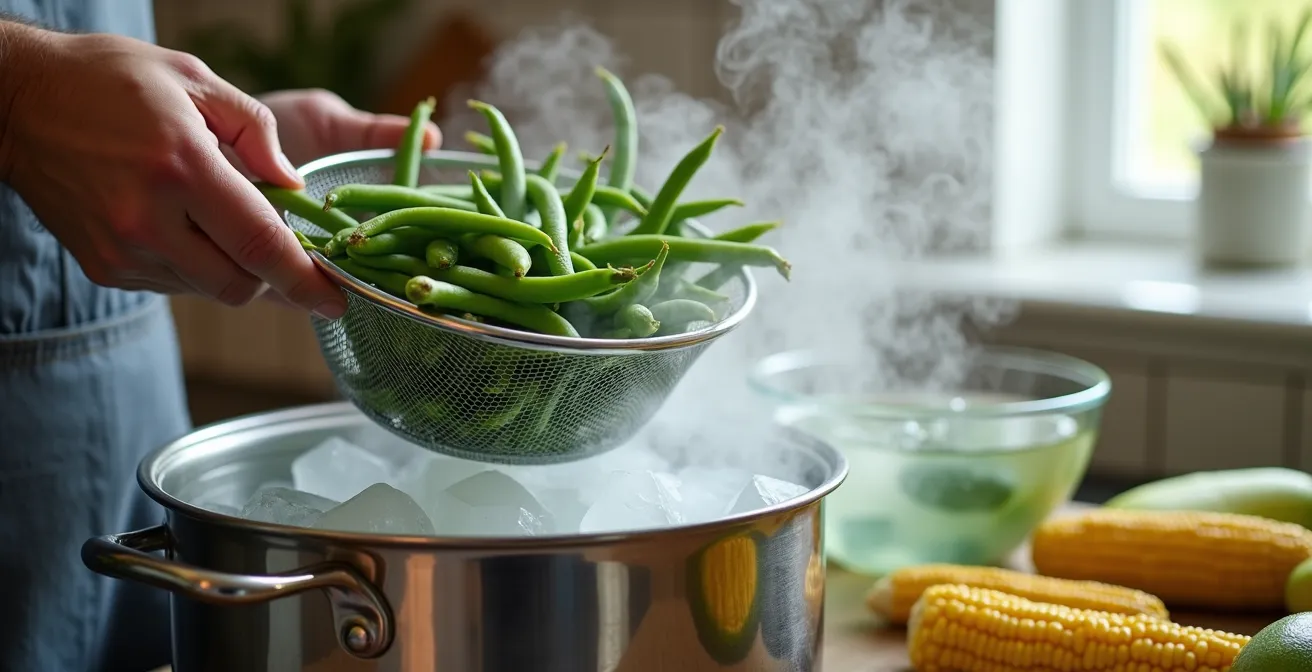 Processus de blanchiment de haricots verts québécois pour préserver les vitamines