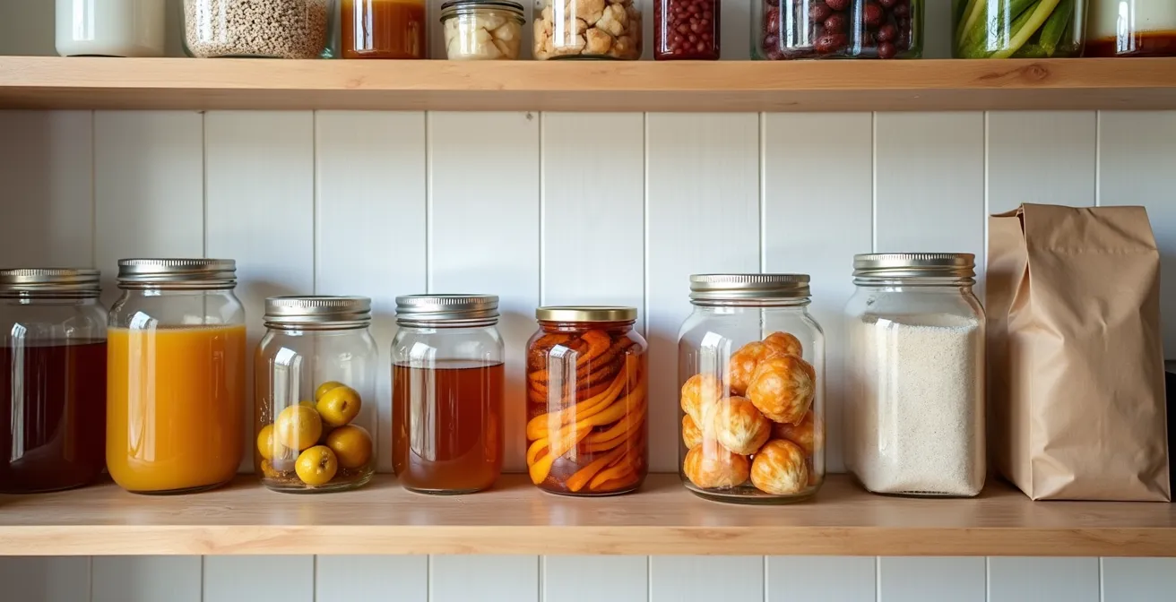 Garde-manger québécois rempli de produits locaux du terroir