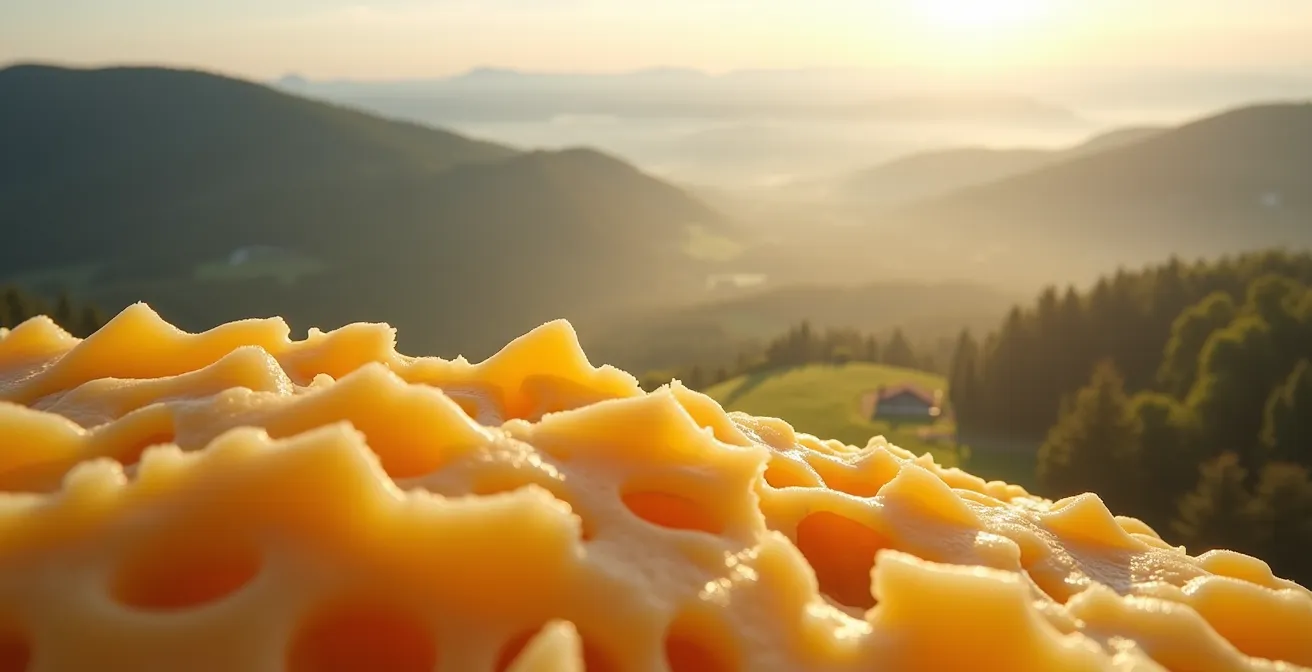 Vallée de Charlevoix avec ses microclimats, fermes isolées et relief montagneux créant des terroirs uniques